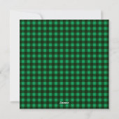 Custom 8 Foto Frohe Weihnachten Green Gingham Kari (Rückseite)