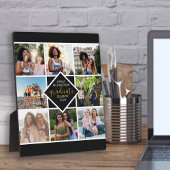 Custom 8 Foto Grid Collage Gold Graduate Fotoplatte