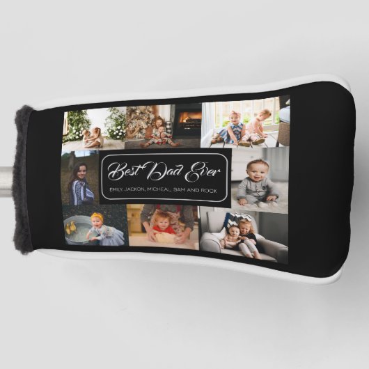 Custom 8 FotoCollage Bester Vater je Golf Headcover (Vorderseite)