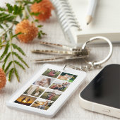 Custom 8 FotoCollage Schlüsselanhänger (Vorderseite rechts)