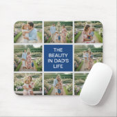 Custom 8 Photo Collage - Personalized Dad Gift Mousepad (Mit Mouse)