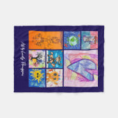 Custom 8 Photo Kids' Art Keepsake Fleecedecke (Vorderseite (Horizontal))