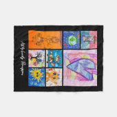 Custom 8 Photo Kids' Art Keepsake Fleecedecke (Vorderseite (Horizontal))