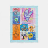 Custom 8 Photo Kids' Art Keepsake Fleecedecke (Vorderseite)