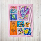 Custom 8 Photo Kids' Art Keepsake Fleecedecke
