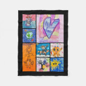 Custom 8 Photo Kids' Art Keepsake Fleecedecke (Vorderseite)