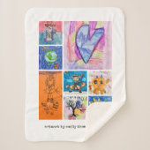 Custom 8 Photo Kids' Art Keepsake Sherpadecke (Vorderseite)