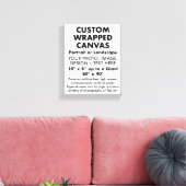 Custom 8" x 10" PREMIUM WRAPPED CANVAS Blank Leinwanddruck (Insitu (Wohnzimmer))