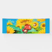Custom 8' x 2,5' sleepy Ladybug Vinyl Banner (Horizontal)