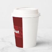 Custom 8oz Paper Cup mit Lid Rose mit Heart Beat Pappbecher (Links)