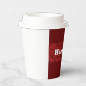 Custom 8oz Paper Cup mit Lid Rose mit Heart Beat Pappbecher (Rechts)