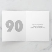 Custom 90. Nummer Foto Collage Custom Gruß Karte (Innenseite)