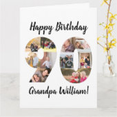 Custom 90. Nummer Foto Collage Custom Gruß Karte (Gelbe Blume)