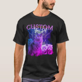 Custom 90s Bootleg Rap Tee with Your Pet Photo  (Vorderseite)
