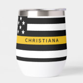Custom 911 Dispatcher USA Flag Thin Gold Line (Links)