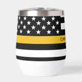 Custom 911 Dispatcher USA Flag Thin Gold Line (Vorderseite)