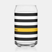 Custom 911 Dispatcher USA Flag Thin Gold Line Dosenglas (Rückseite)