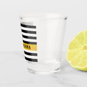 Custom 911 Dispatcher USA Flag Thin Gold Line Schnapsglas (Rechts)