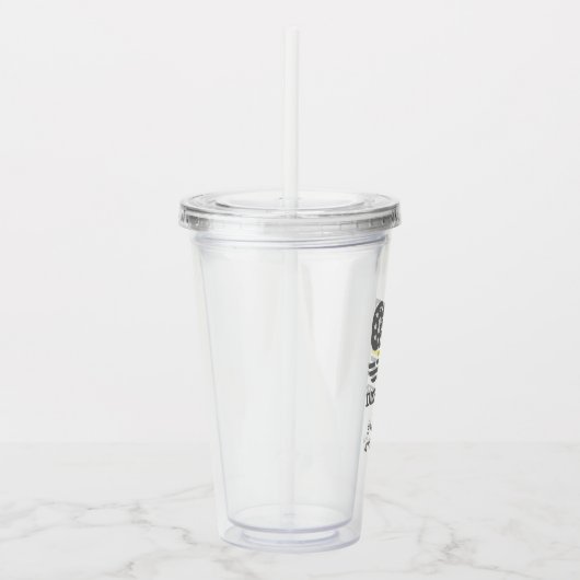 Custom 911 Dispatcher USA Flag Thin Yellow Line Acryltrinkbecher (Rechts)