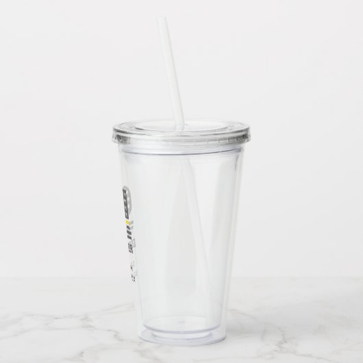 Custom 911 Dispatcher USA Flag Thin Yellow Line Acryltrinkbecher (Links)