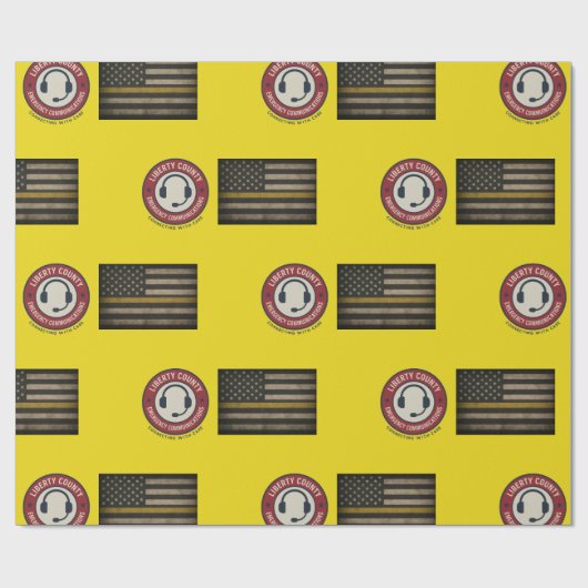 Custom 911 Dispatcher Wrapping Paper Geschenkpapier (Flach)