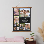 Custom 9 Foto Collage Black Wandteppich Mit Holzrahmen (Schlafzimmer)