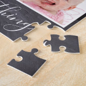 Custom 9 Foto Collage Family Chalkboard Puzzle (Seite)