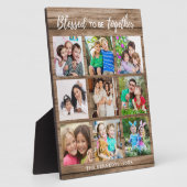 Custom 9 Foto Collage gesegnete Familien Quote Hol Fotoplatte (Seite)