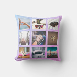 Custom 9 Foto Collage Instagram Pillow Kissen