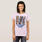 Custom 9 Foto Collage & Name Best Friend Forever T-Shirt (Vorne ganz)