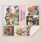 Custom 9 Foto Collage Pink Sherpadecke (Vorderseite (Horizontal))