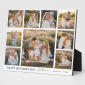 Custom 9 Foto Grid Happy Mother Day Keepake Fotoplatte (Seite)