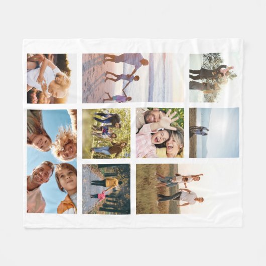 Custom 9 FotoCollage Fleecedecke (Vorderseite (Horizontal))