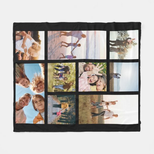 Custom 9 FotoCollage Fleecedecke (Vorderseite (Horizontal))