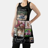 Custom 9 Photo Collage Family Quote And Name Black Schürze (InSitu)