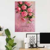 Custom a Dream in Shades of Pink Poster (Heimbüro)