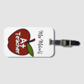 Custom A+ Teacher Gepäckanhänger (Vorderseite (Horizontal))