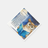 Custom AA Prayer Napkin | Sober Owl Big Book Serviette (Ecke)