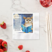 Custom AA Prayer Napkin | Sober Owl Big Book Serviette (Beispiel)