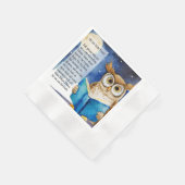 Custom AA Prayer Napkin | Sober Owl Big Book Serviette (Ecke)