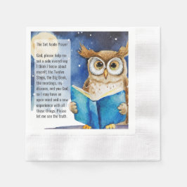 Custom AA Prayer Napkin | Sober Owl Big Book Serviette
