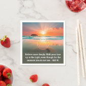 Custom AA Prayer Napkin | Sunrise Beach Symbol Serviette (Beispiel)