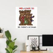 Custom ABC Bears School Welcome Poster (Heimbüro)