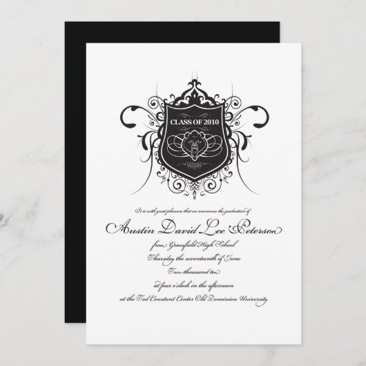 Custom Abschluss Ankündigung für Austin P. (Vorne/Hinten)