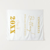 Custom Abschluss Class of 2025 Grad Party Decor Wandteppich (Vorderseite (Horizontal))