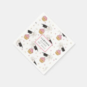 Custom Abschluss Class of Cupcake Serviette (Ecke)