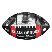 Custom Abschluss Class of Senior 3 Foto Football (Vorderseite)