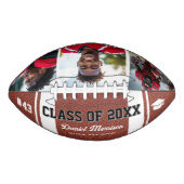 Custom Abschluss Class of Senior 3 Foto Football (Vorderseite)