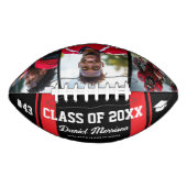 Custom Abschluss Class of Senior 3 Foto Football (Vorderseite)