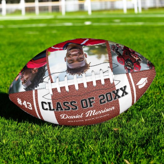 Custom Abschluss Class of Senior 3 Foto Football